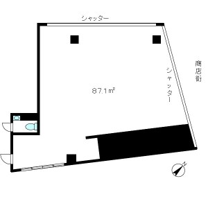 小田急線和泉多摩川駅徒歩2分、狛江市東和泉3丁目のテナント(店舗・事務所)1階路面店間取図(貸店舗・事務所)